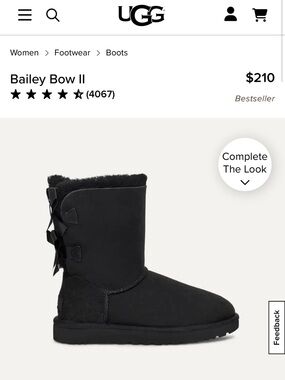 UGG Bailey Bow II Black Suede Mid-Calf Boots